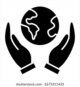 Environmental Protection Glyph Icon Vector Illustration