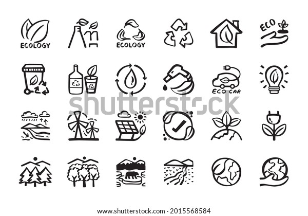 environmental\
protection hand drawn doodle icon\
