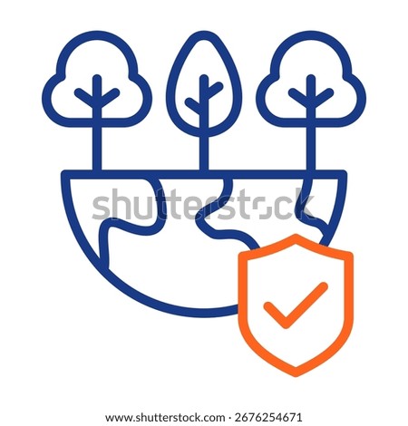 Environmental Protection Icon Color Vector Illustration
