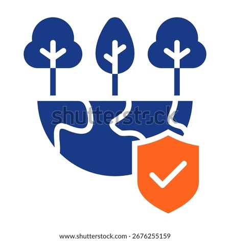 Environmental Protection Icon Fill Vector Illustration