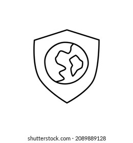 Umweltschutz-Symbol auf schwarz-weißem Hintergrund