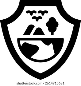 Environmental Protection Icon Glyph Vector Illustration