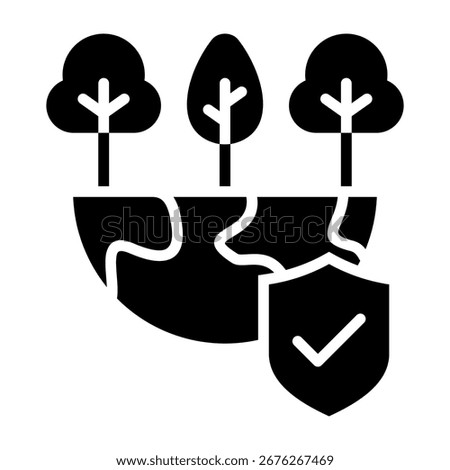 Environmental Protection Icon Glyph Vector Illustration