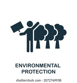 Environmental Protection icon. Monochrome sign from human rights collection. Creative Environmental Protection icon illustration for web design, infographics and more