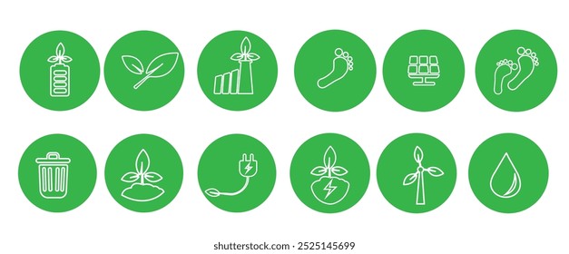 Environmental protection icon set. Environment protection icons vector illustration. Energy,ecosystem icons