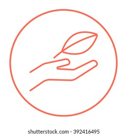 Environmental protection line icon.