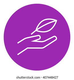 Environmental protection line icon.
