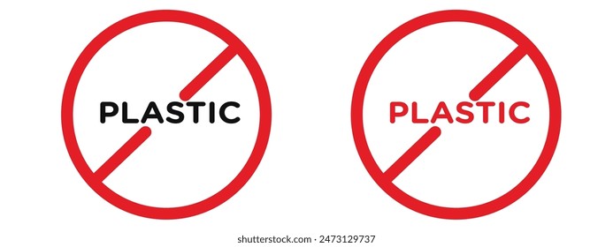 Environmental protection notice banning the use of plastic items
