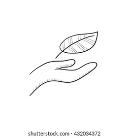 Environmental protection vector sketch icon isolated on background. Hand drawn Environmental protection icon. Environmental protection sketch icon for infographic, website or app.