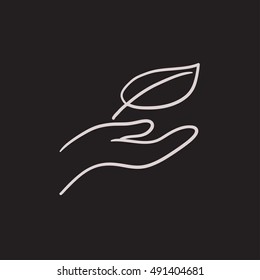 Environmental protection vector sketch icon isolated on background. Hand drawn Environmental protection icon. Environmental protection sketch icon for infographic, website or app.