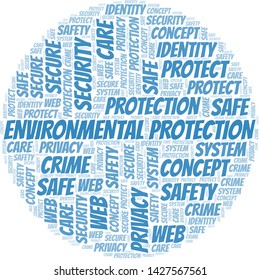 Environmental Protection word cloud. Wordcloud made with text only.