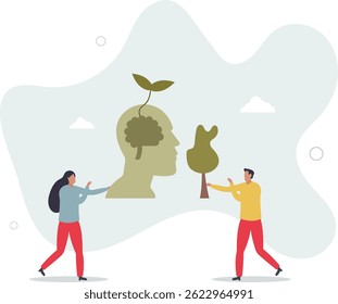 Environmental psychology for individual and environment surrounding. character life .