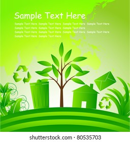  Environmental  recycle card  template