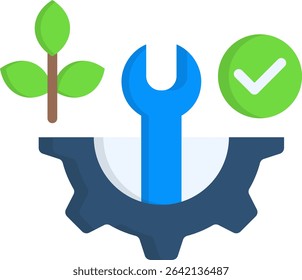 Environmental Remediation Icon Flat Vector Illustration