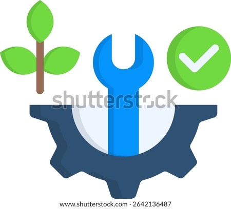 Environmental Remediation Icon Flat Vector Illustration