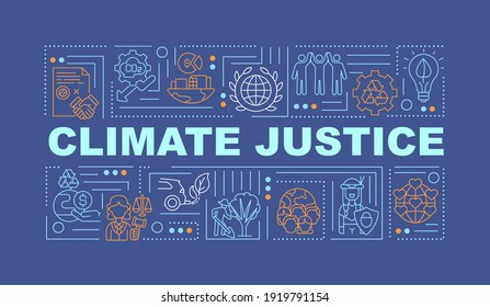 Environmental responsibility concepts banner. Infographics with linear icons on blue background. Climate protection Isolated typography. Climate change. Vector outline RGB color illustration