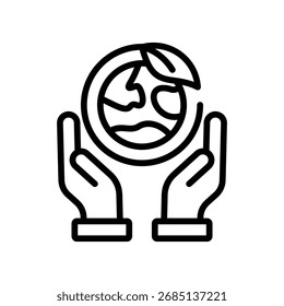 Environmental Responsibility Icon Outline Vector Illustration