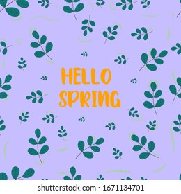 Patrón ambiental sin fisuras con hojas. Diseño floral sin fisuras. Se puede utilizar textura sin fin para papel pintado, textil, rellenos de patrones, fondo de página web.