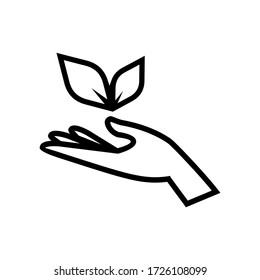 environmental simple illustration, saving our earth with plant the tree for healing the planet 