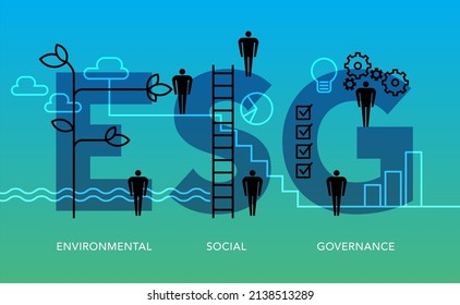 Environmental Social Governance Conceptual Illustration Stock Vector ...