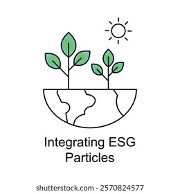 Environmental, Social, and Governance Integration Icon.