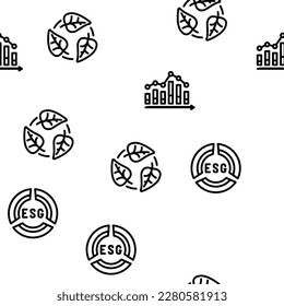 ilustración de línea delgada del vector de gobernanza social ambiental