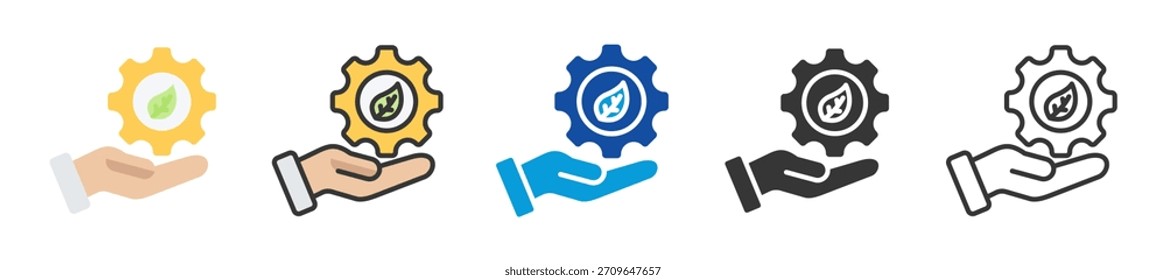 Conjunto de iconos de administración ambiental Multi Style Varias colecciones