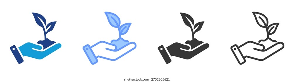 Environmental Stewardship icon set multiple style collection