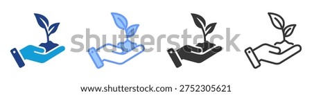 Environmental Stewardship icon set multiple style collection