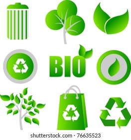environmental stylized icons vector