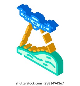 environmental survey drone isometric icon vector. environmental survey drone sign. isolated symbol illustration