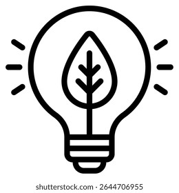 Environmental sustainability and energy efficiency symbol, suitable for eco-friendly tech, green energy, and innovation promotions.