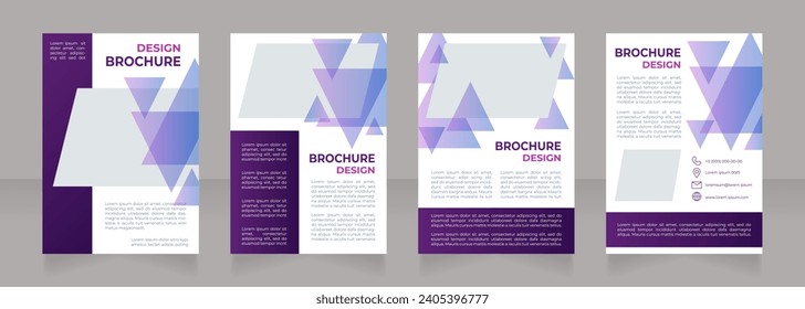 Environmental technologies benefits blank brochure design. Template set with copy space for text. Premade corporate reports collection. Editable 4 paper pages