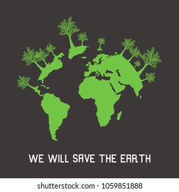 Environmental theme. Earth Day April 22nd.