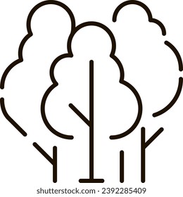 environmental tree line icon illustration