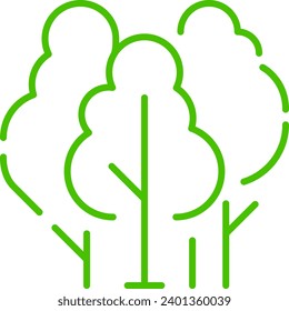 environmental tree line icon symbol illustration