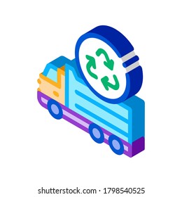environmental truck icon vector. isometric environmental truck sign. color isolated symbol illustration