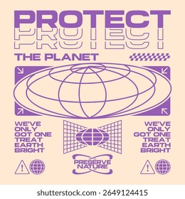 Environmental typography graphic, eco poster design for print, Environment t-shirt design, eco poster, Earth day theme, Green living, Save the planet