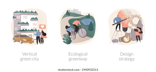 Environmental urban solutions abstract concept vector illustrations.