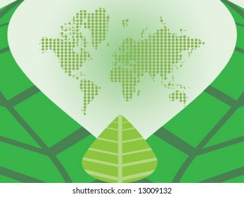Environmental vector background of the world