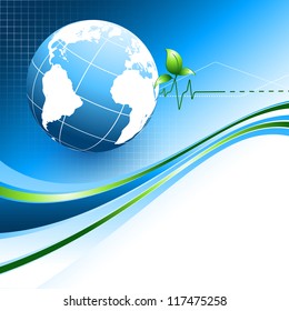environmental vector concept background with globe. Eps10