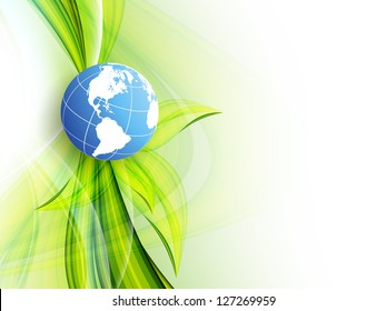 environmental vector concept background with globe. Eps10