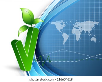 environmental vector concept background with world map. Eps10