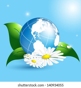 environmental vector concept  with  eco signs. Eps10