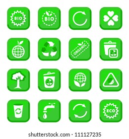 Environmental Vector Icon Set for web and mobile. All elements are grouped.