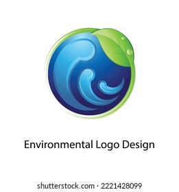 Diseño gráfico del logotipo del vector ambiental