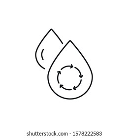 environmental water - minimal line web icon. simple vector illustration. concept for infographic, website or app.