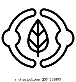 Environmentalist icon in thin line style vector illustration graphic design