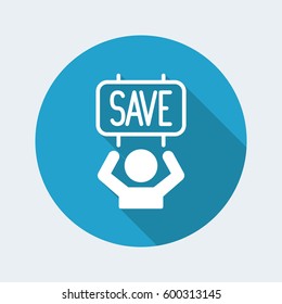 Environmentalists protest - Vector web icon