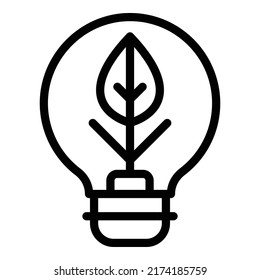 Environmentally friendly bulb icon outline vector. Eco clean. Reuse bio